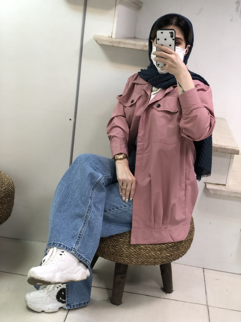 مانتو اسپرت دخترونه چشمی0337