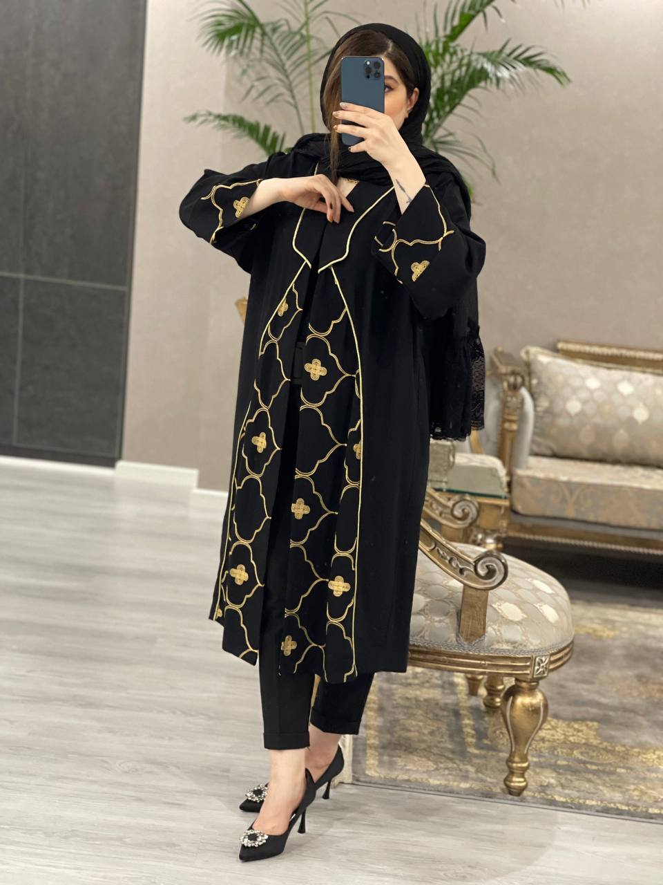 مانتو مزونی بلند زرینه کد0813