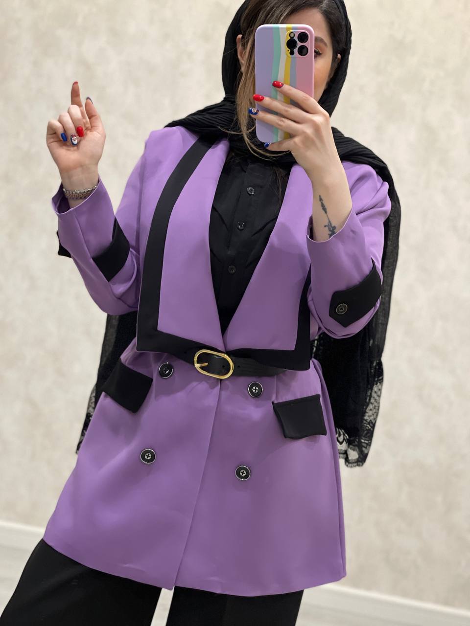 مانتو کتی مزونی مهلقا کد0536