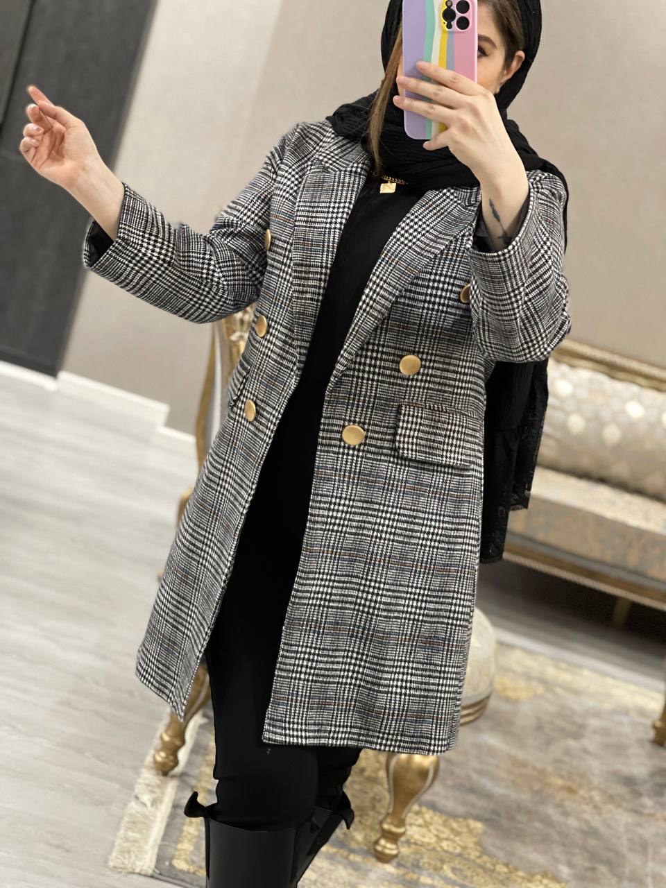 کت پالتو مزونی استردار نیک کد0731