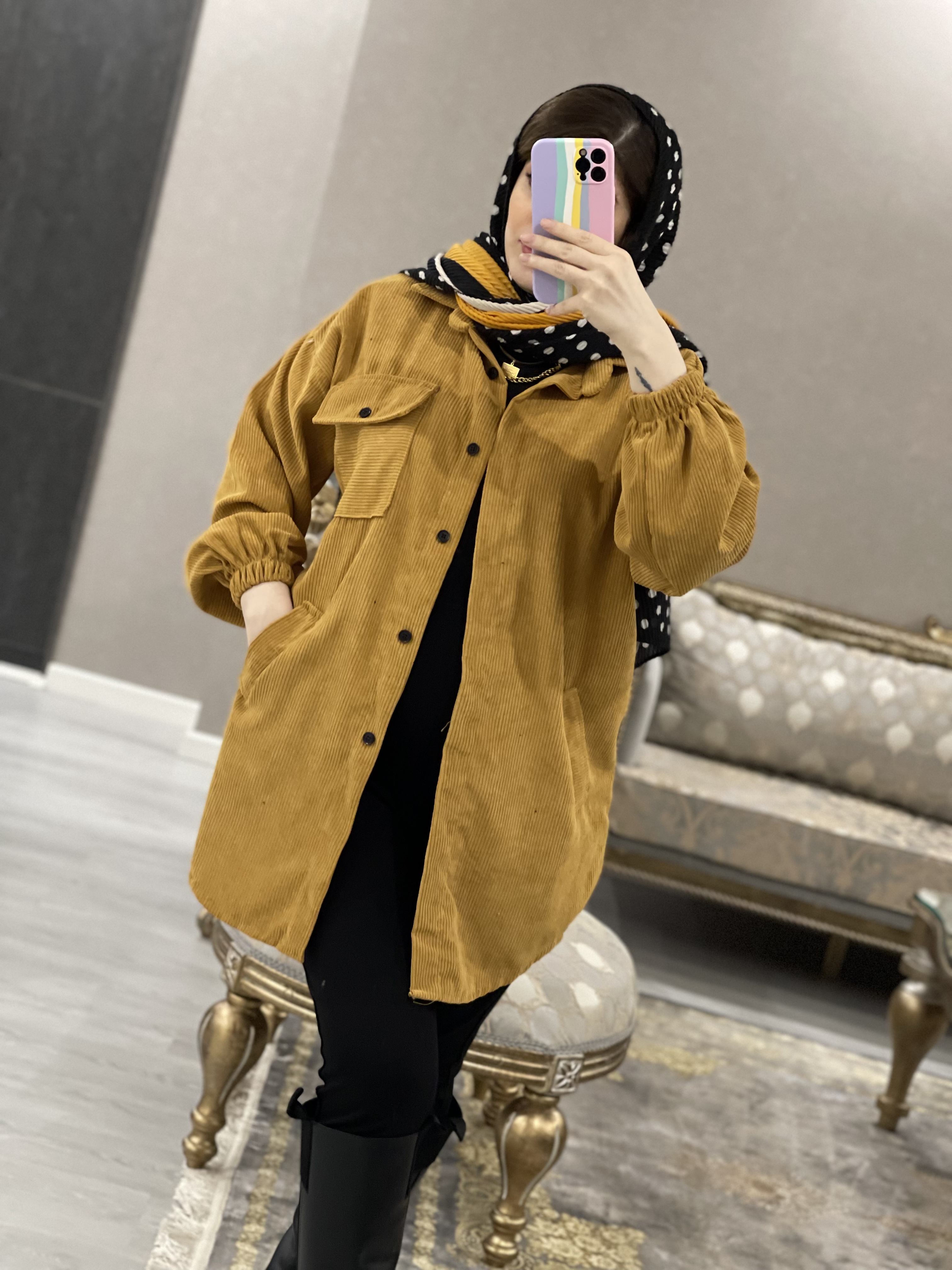 مانتو مزونی پاییزه دلیار کد0754