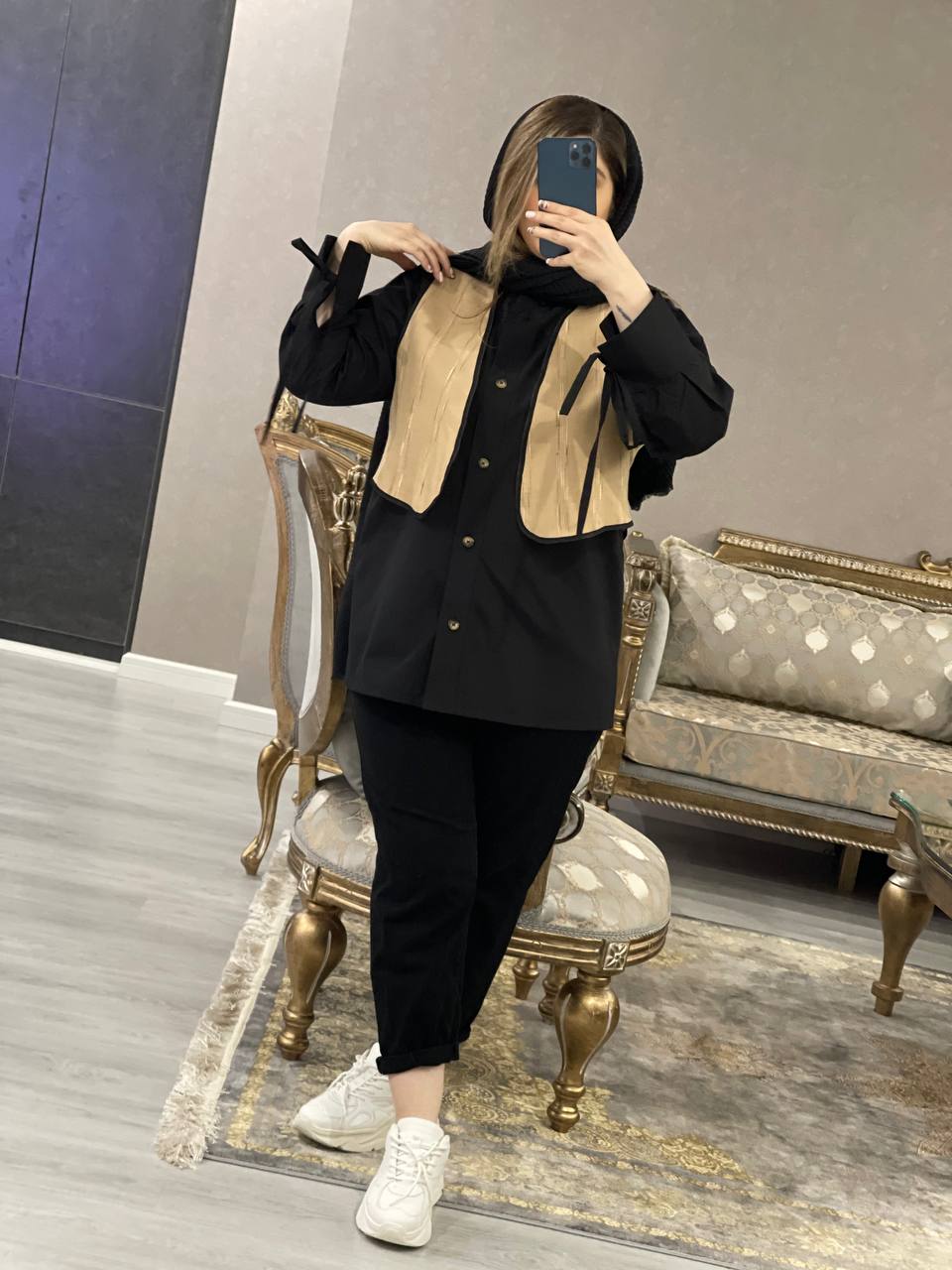 ست دوتیکه مانتو شومیزوژیله دلاریس 1020