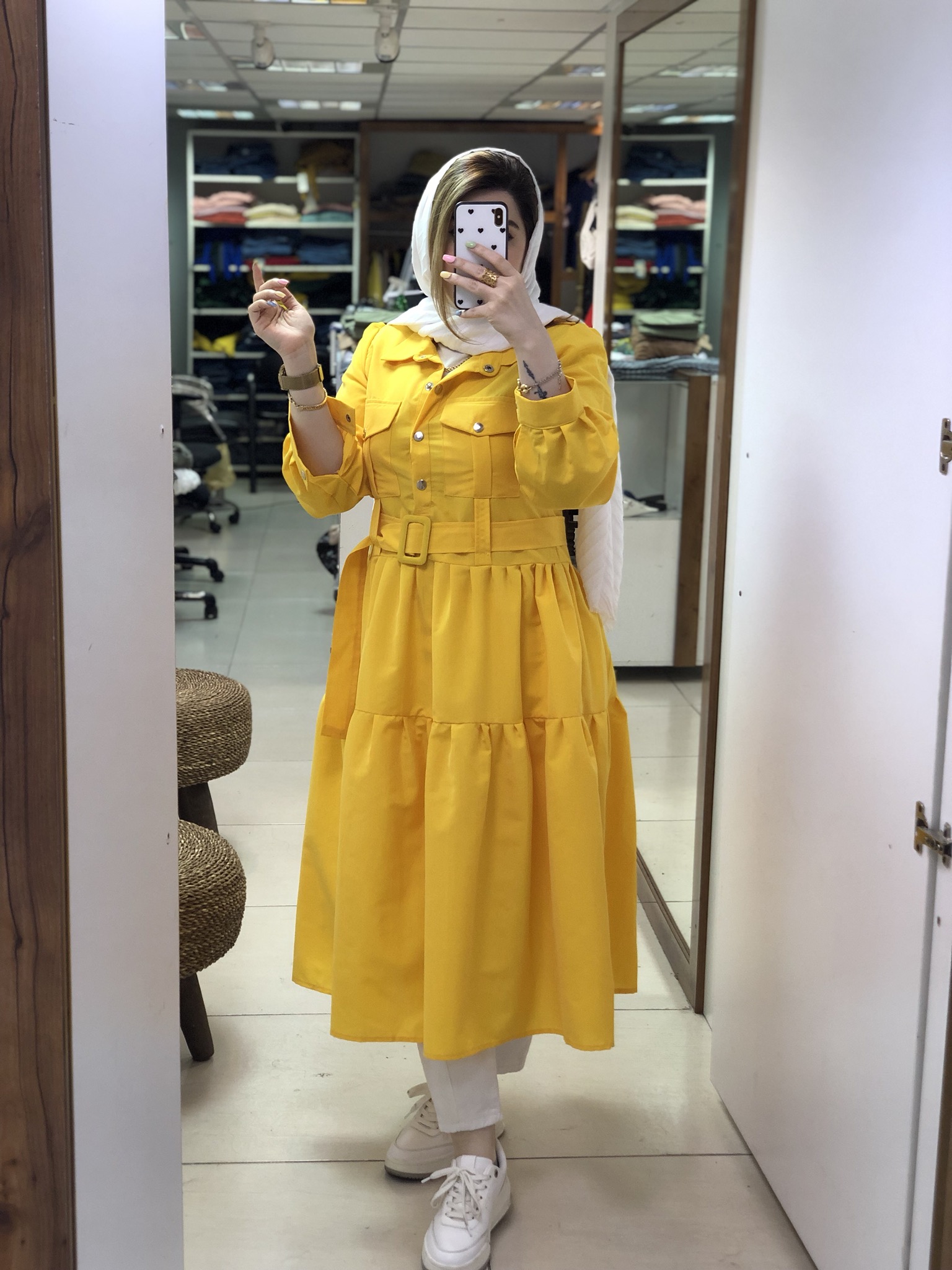 مانتو پیراهنی بلند دل انگیز کد0249