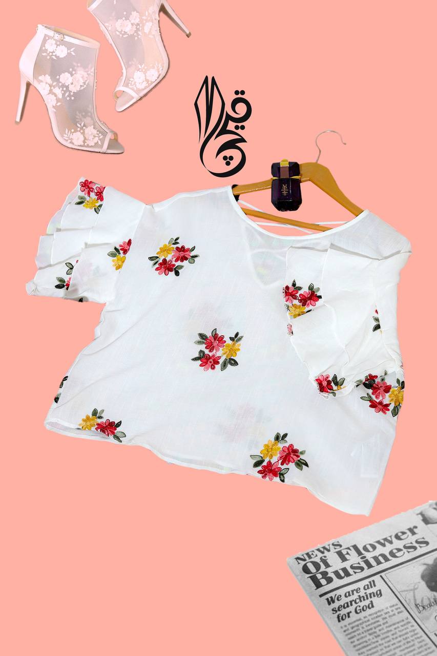 بلوز گلدوزی مزونی پشت ضربدری کد0588