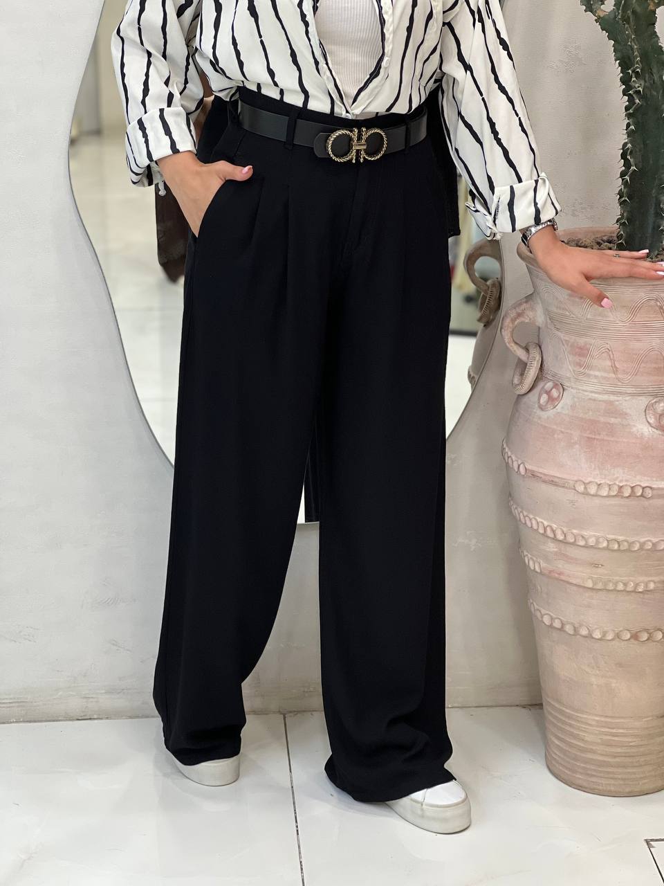 شلوار لینن بگ رومان