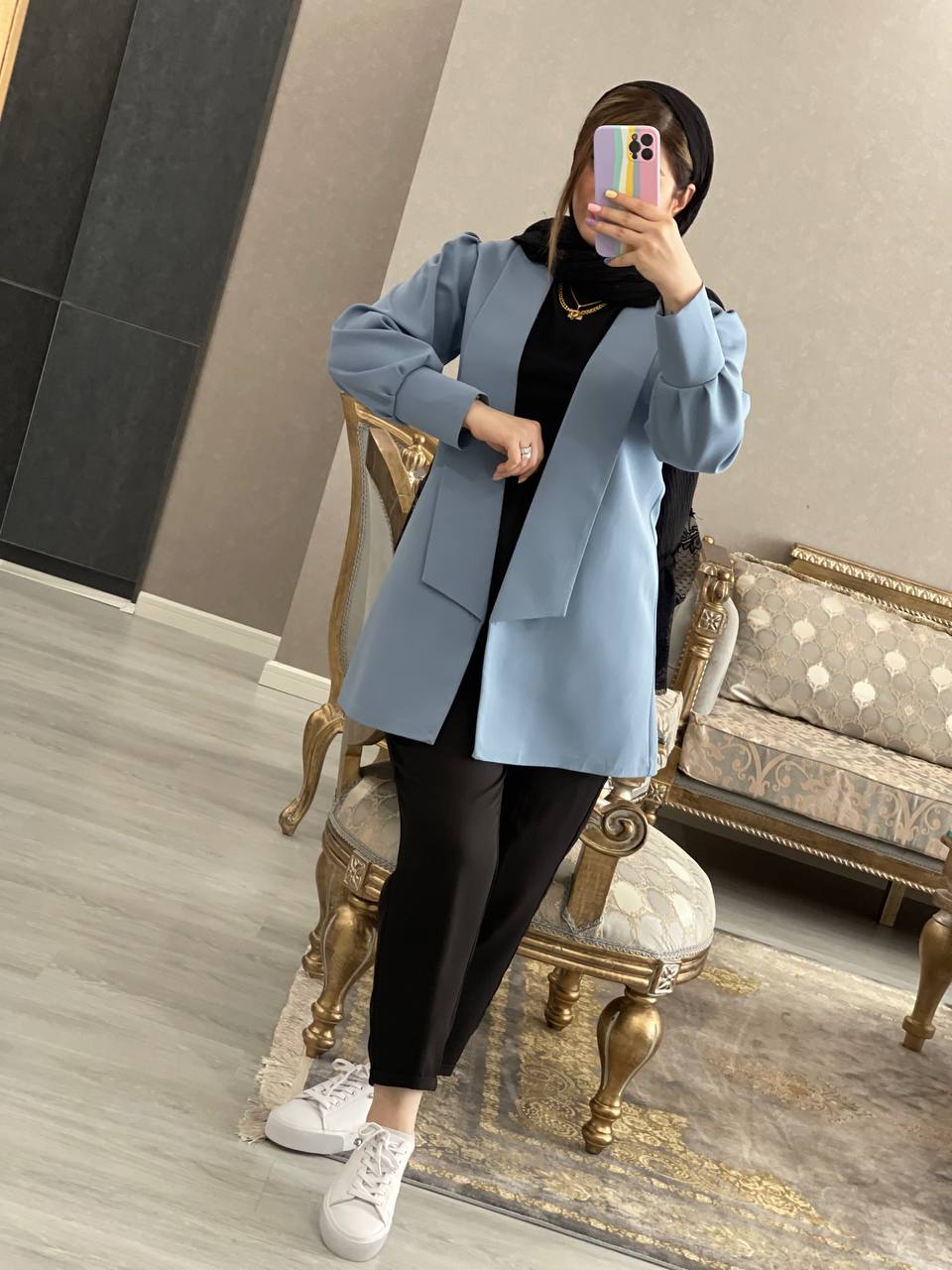 مانتو کتی دخترونه فرزان کد 0649