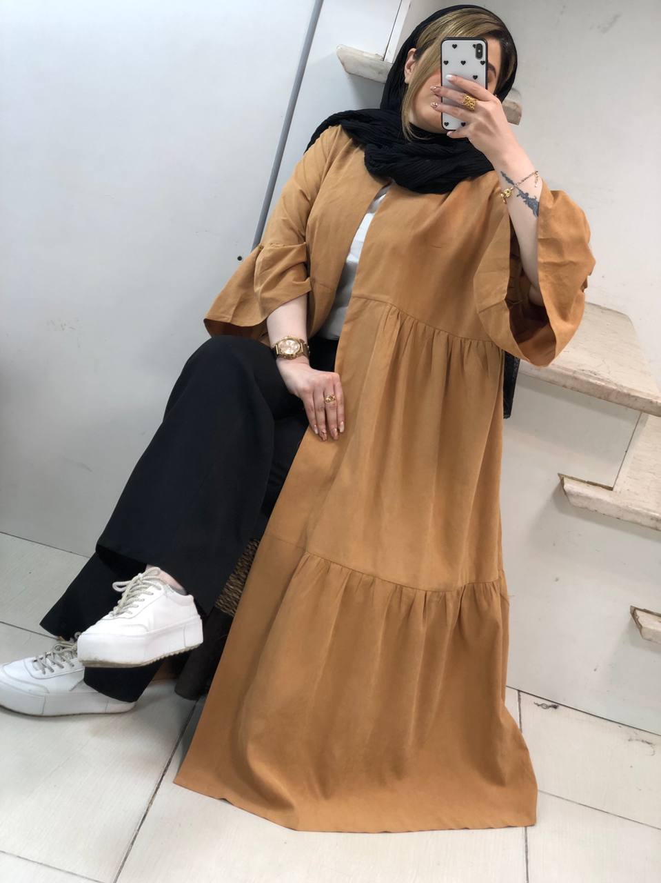 مانتو مزونی پله ای کارن کد0160