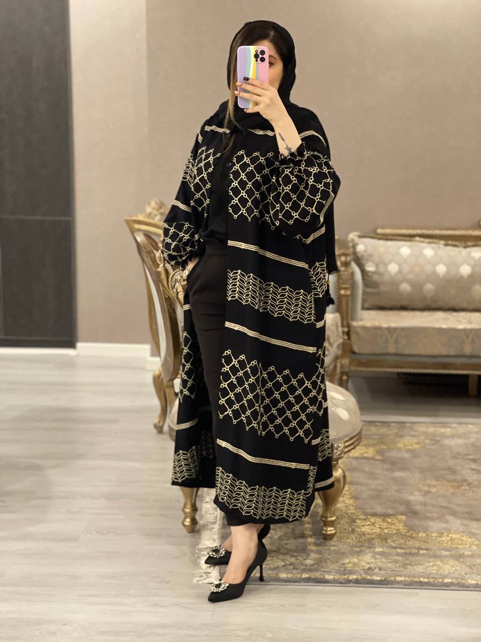 مانتو مزونی بلند نبات کد0600