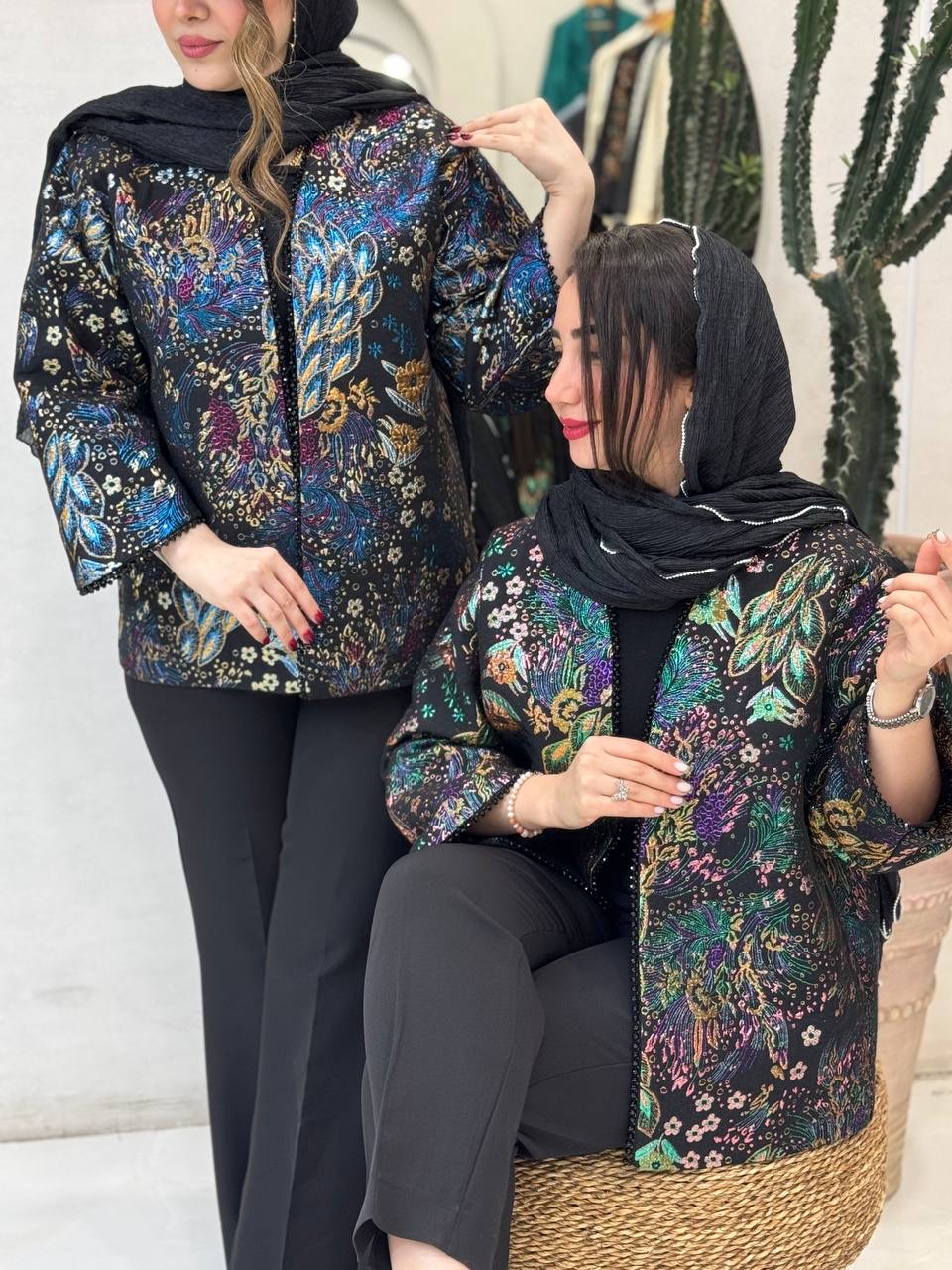 کت ژاکارد طاووس