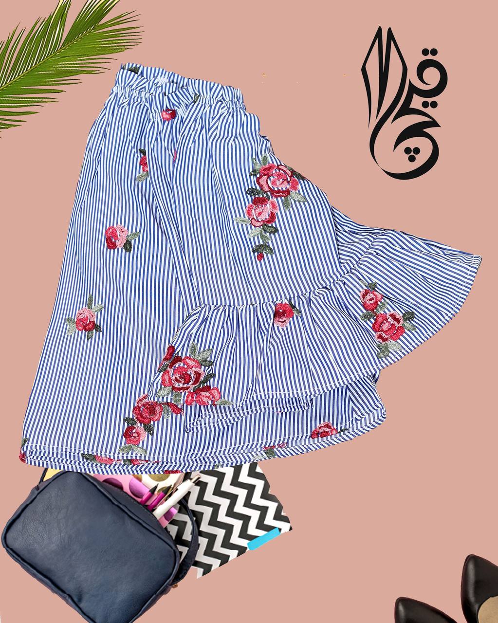 بلوز یقه قایقی گلدوزی کد0580