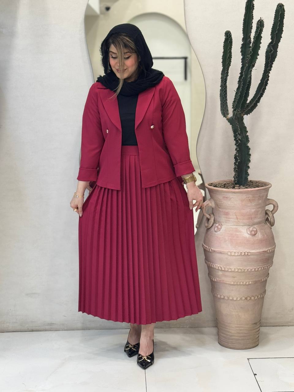 کت دامن پلیسه تاژ