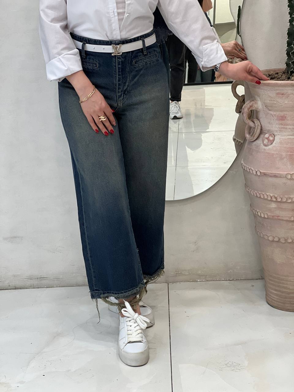 شلوار واید لگ بدون زاپ 110779