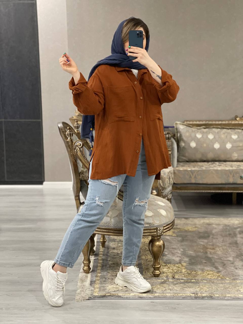 مانتوشومیزی نیلماه کد1012