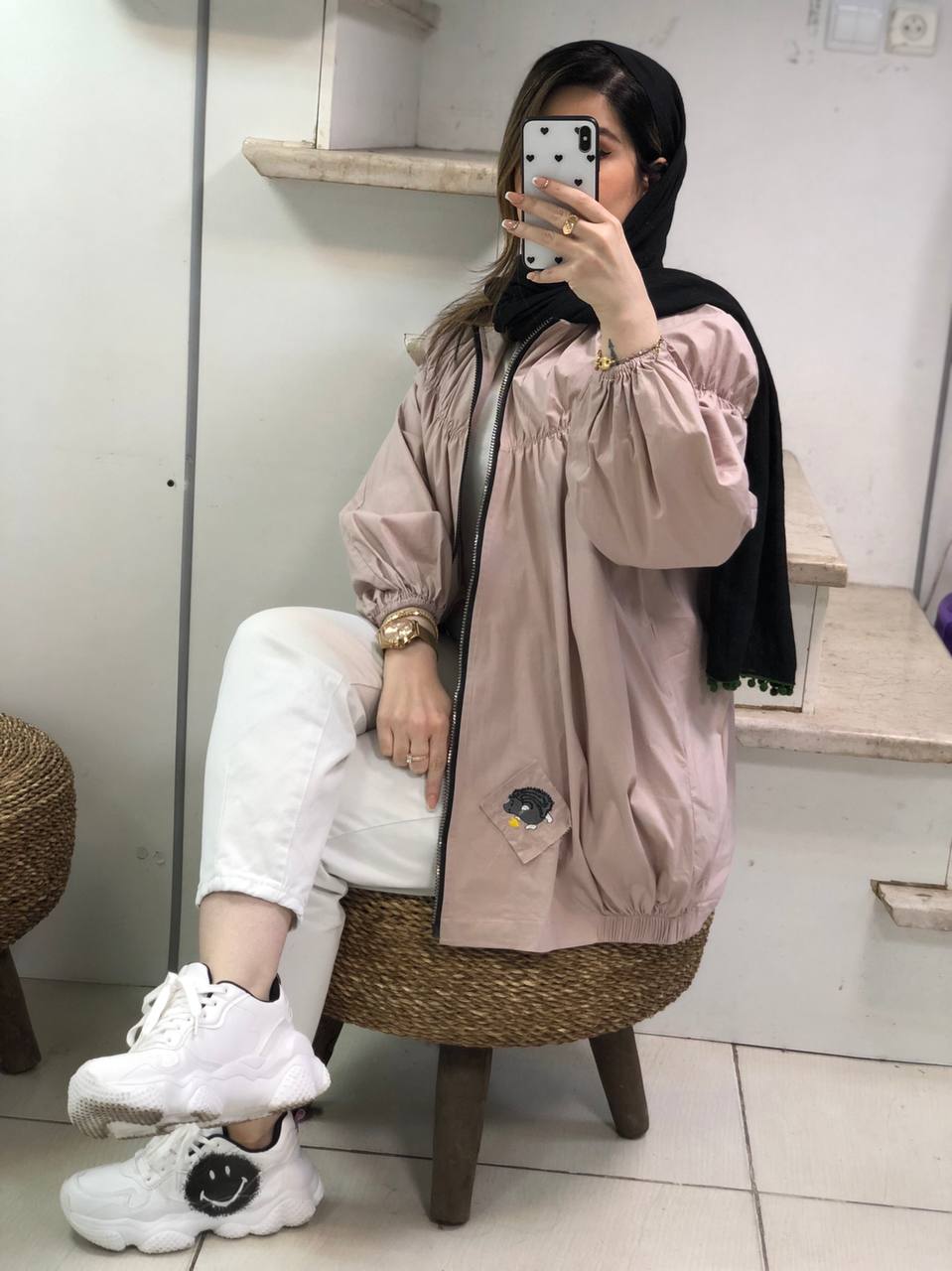 مانتو اسپرت دخترونه استیکری نورا کد0320