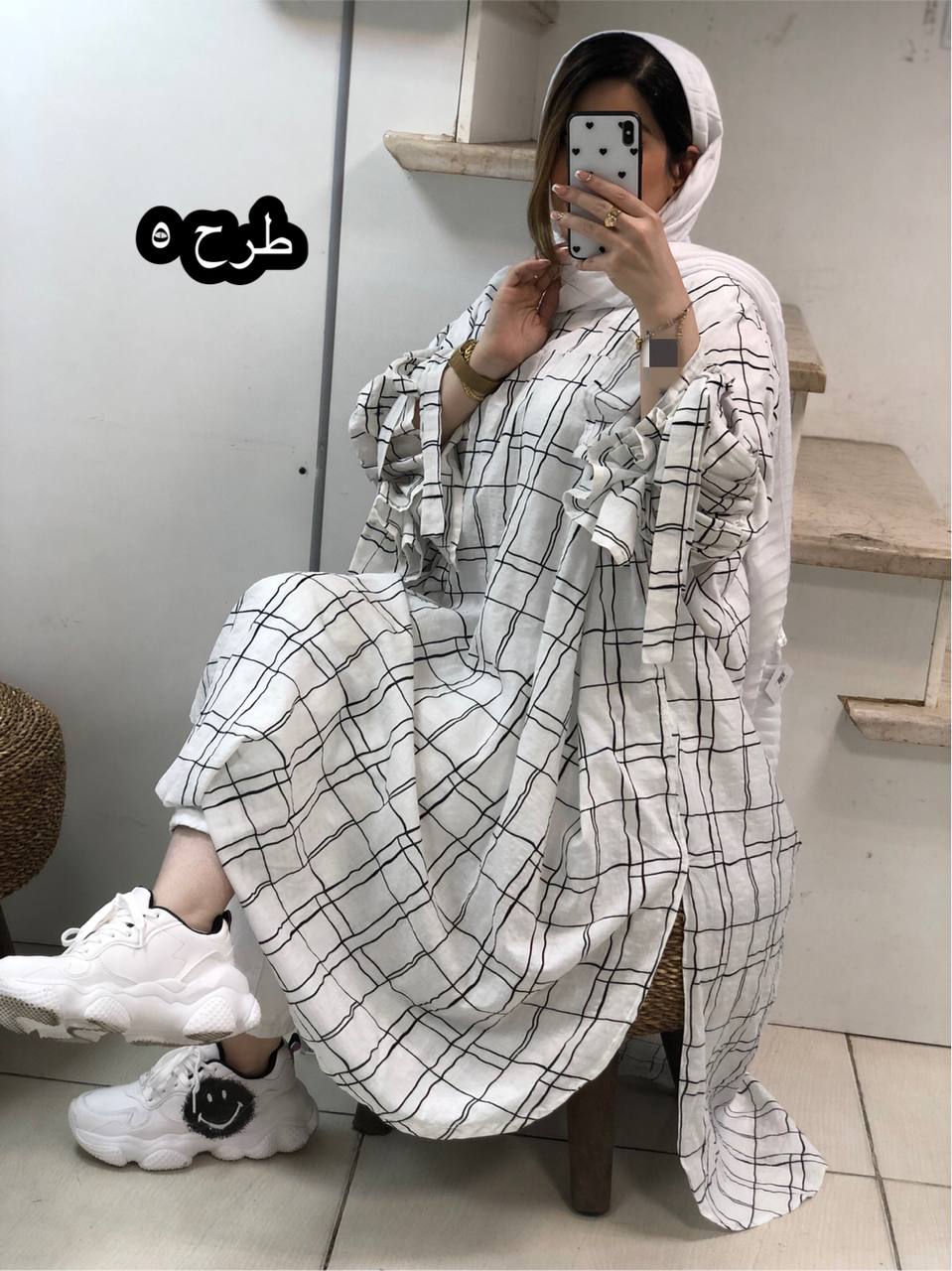 مانتو مزونی طرح دار مانیسا کد0288