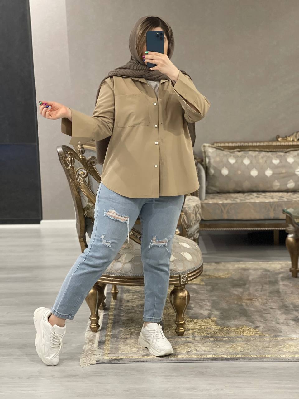 مانتو پشت دکمه نیک کد1019