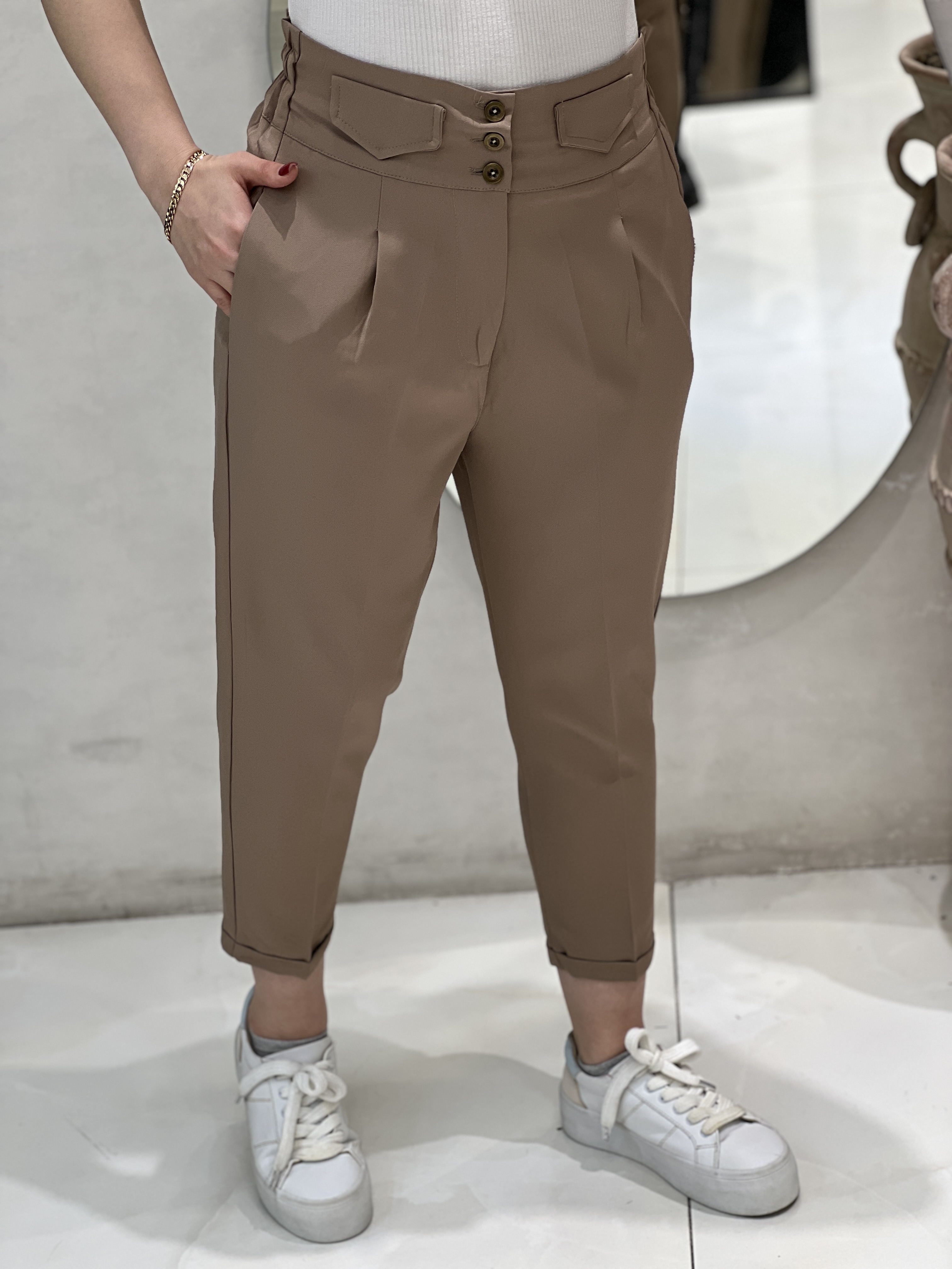 شلوار مام پاکتی 3دکمه