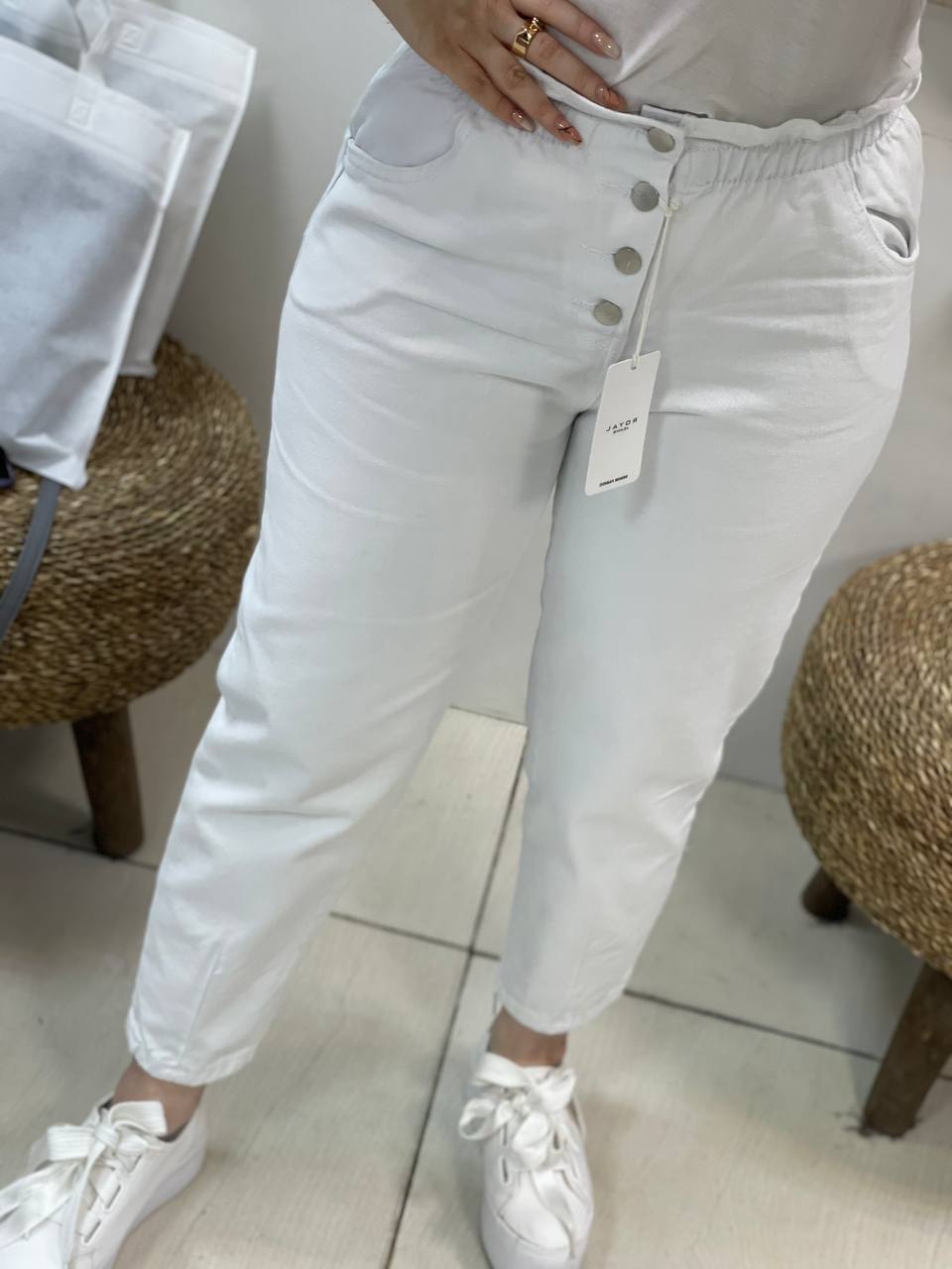 شلوار مام استایل فاق بلند کد0253