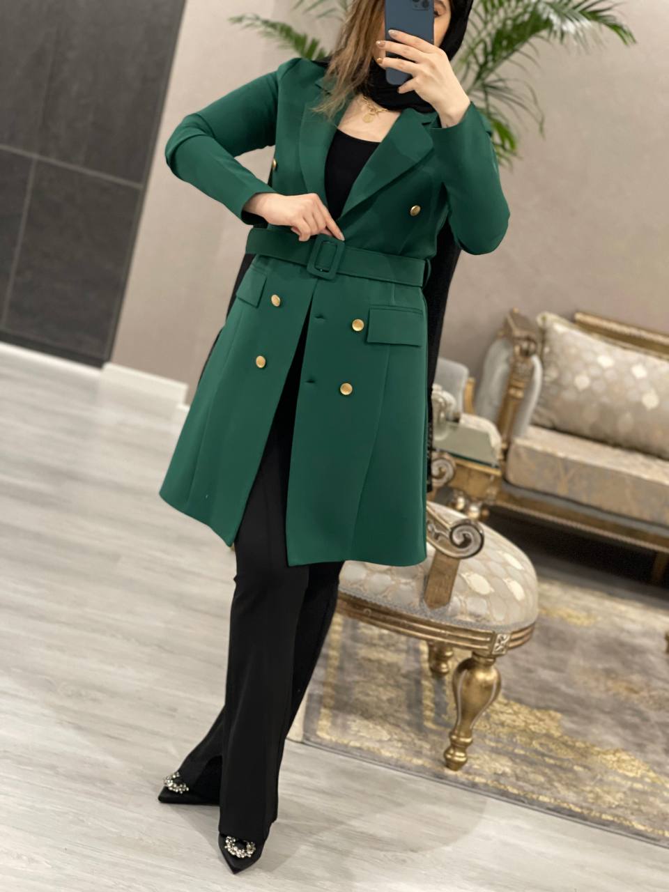 مانتو کتی کمردار دِلا کد0819