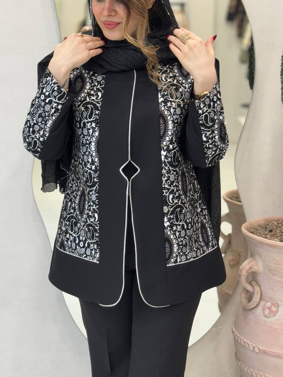 کت سوزندوزی سرمه