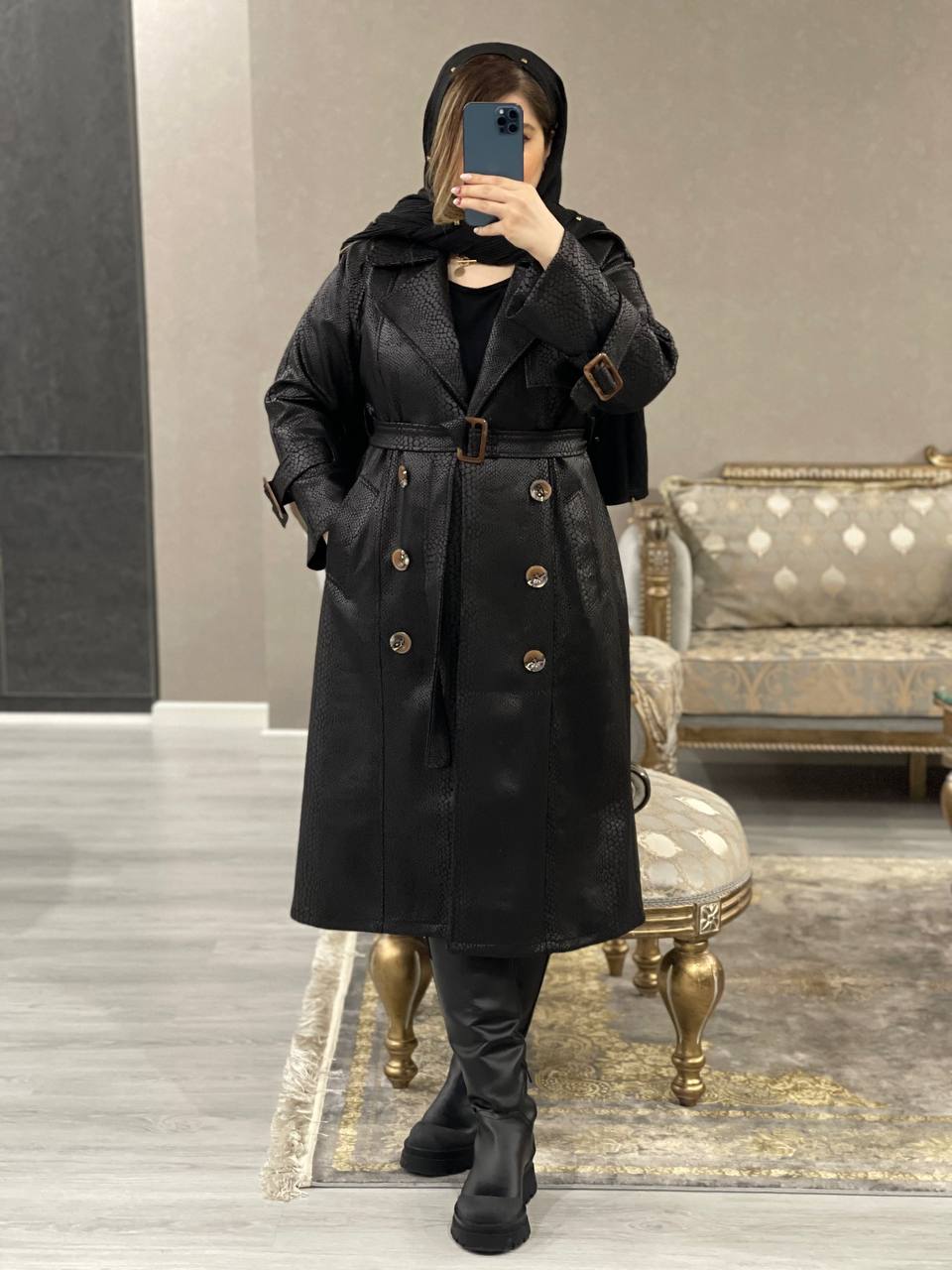 پالتو سوییت پوست ماری بلند ملیکا کد1180