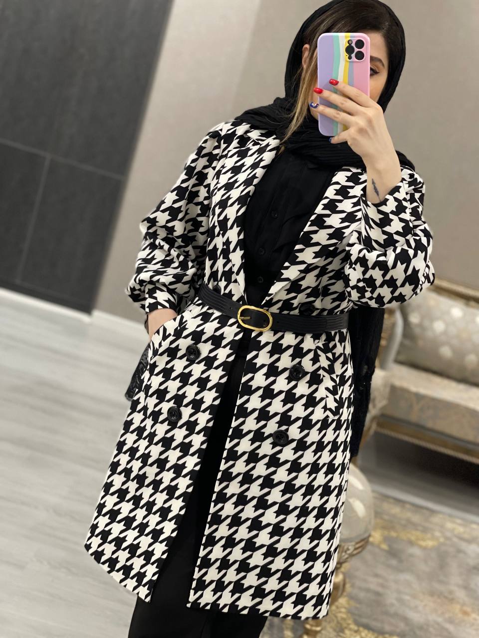 مانتو مزونی کتی پیچان کد0556