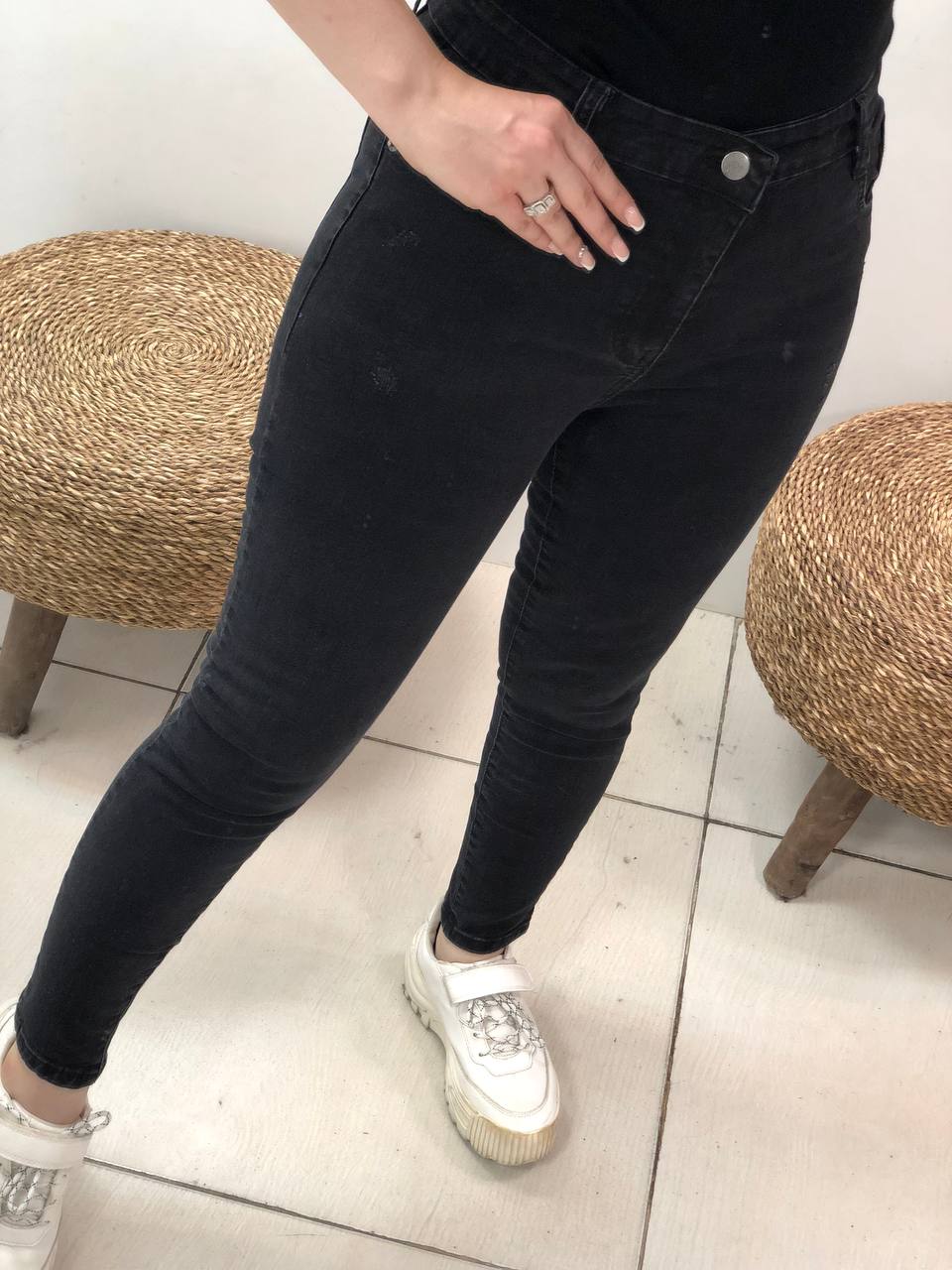 شلوار جین فاق بلند کد0493