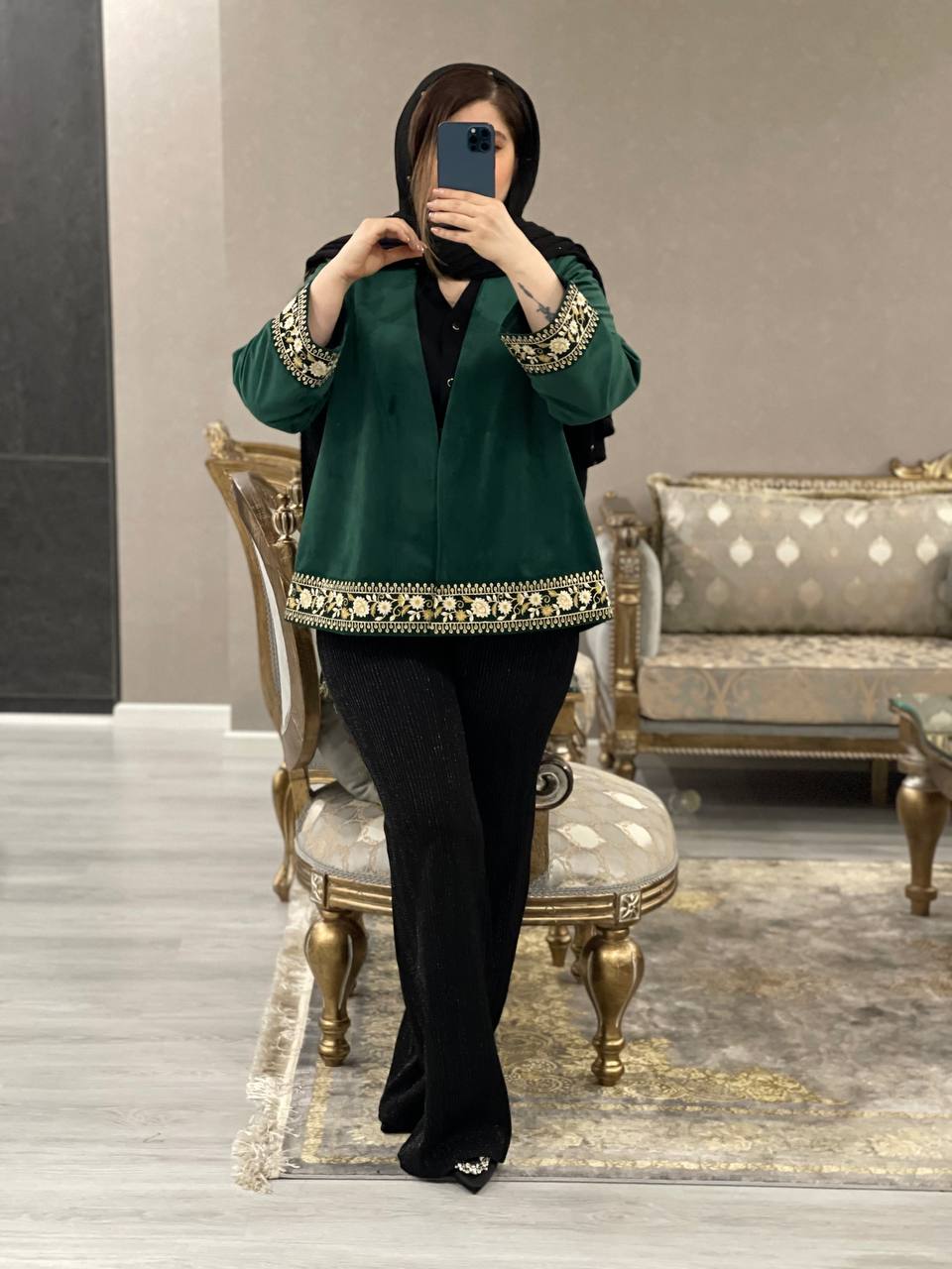 کت مخمل مزونی لادن