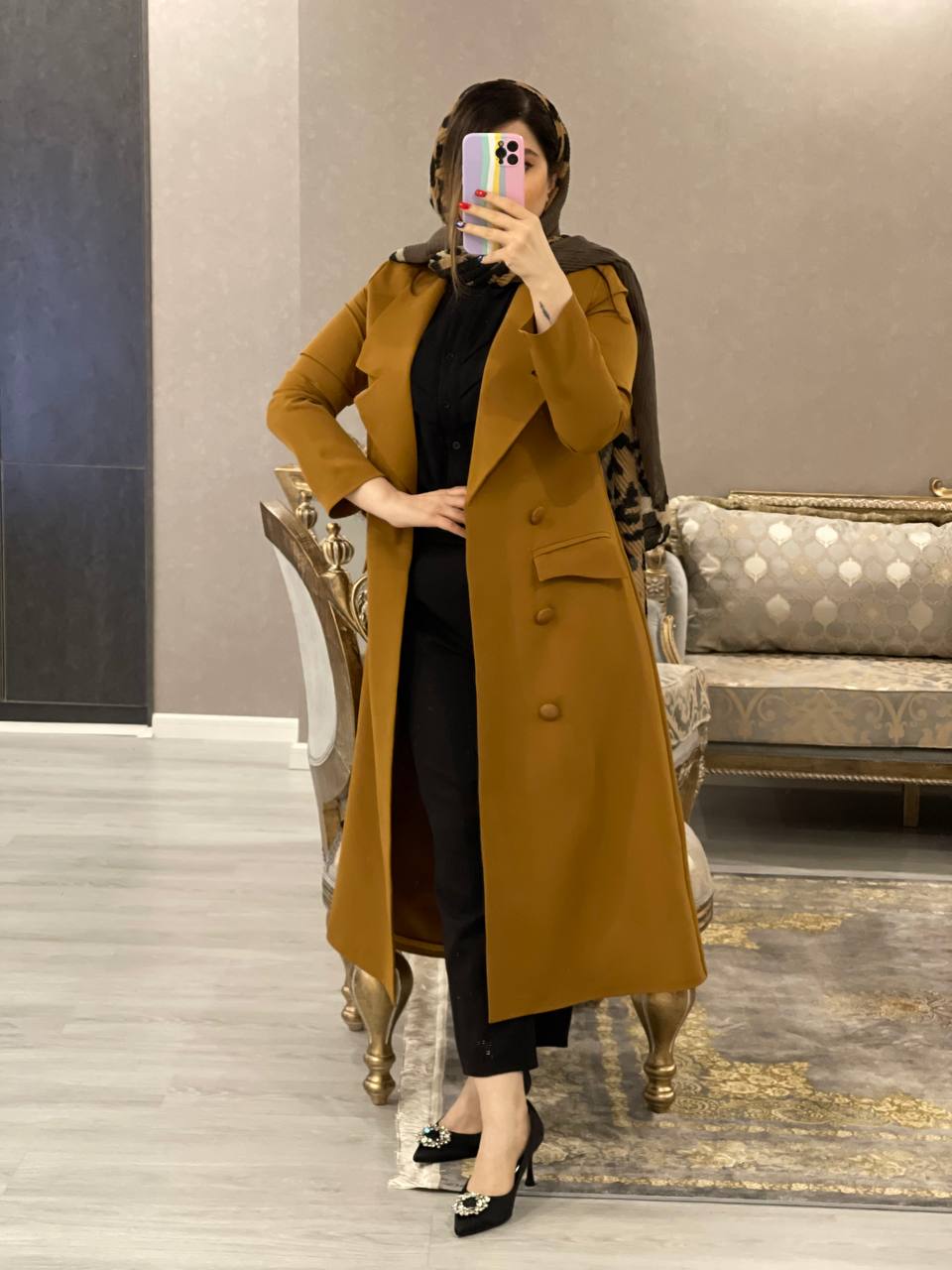 مانتو کتی بلند مزونی شیرین کد0528