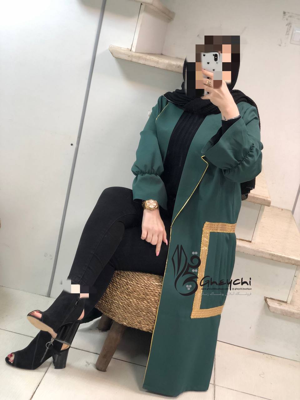 مانتو مزونی نوار دوزی تبسم کد084