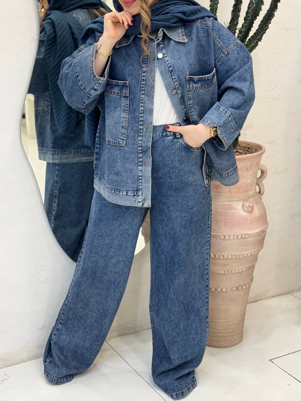 کت شلوار جین فرزام