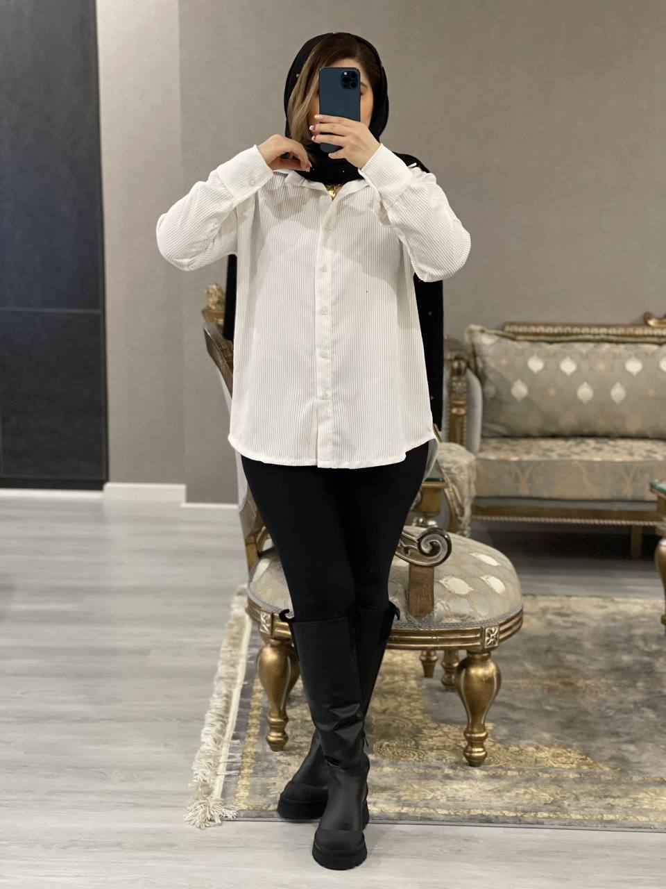 شومیز مخمل روجا  کد 11110