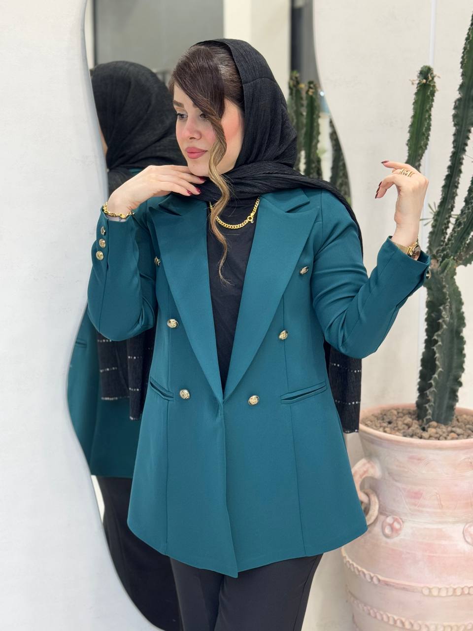 کت مزونی 6دکمه  زویا