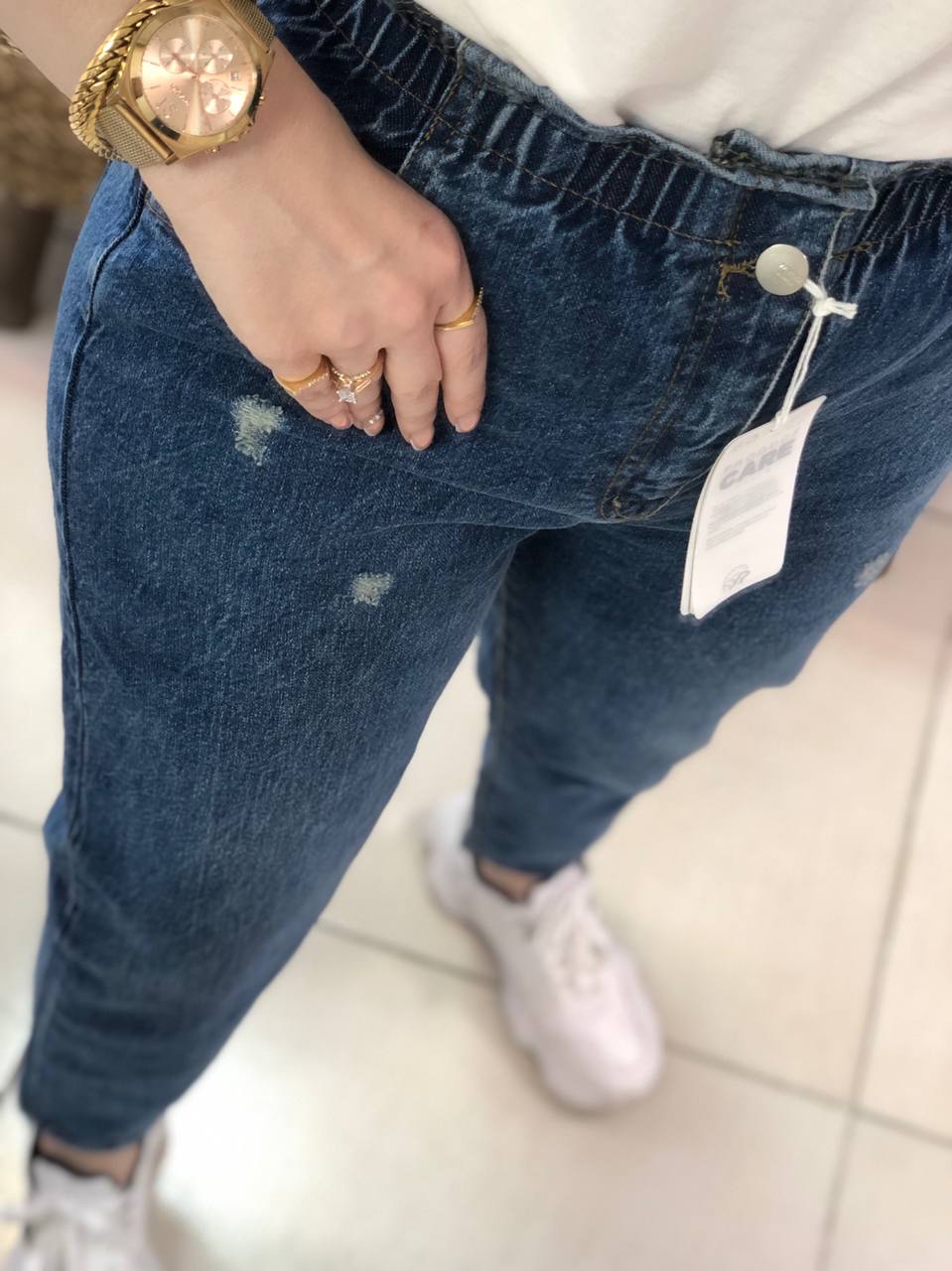 شلوار مام استایل فاق بلند کد0322