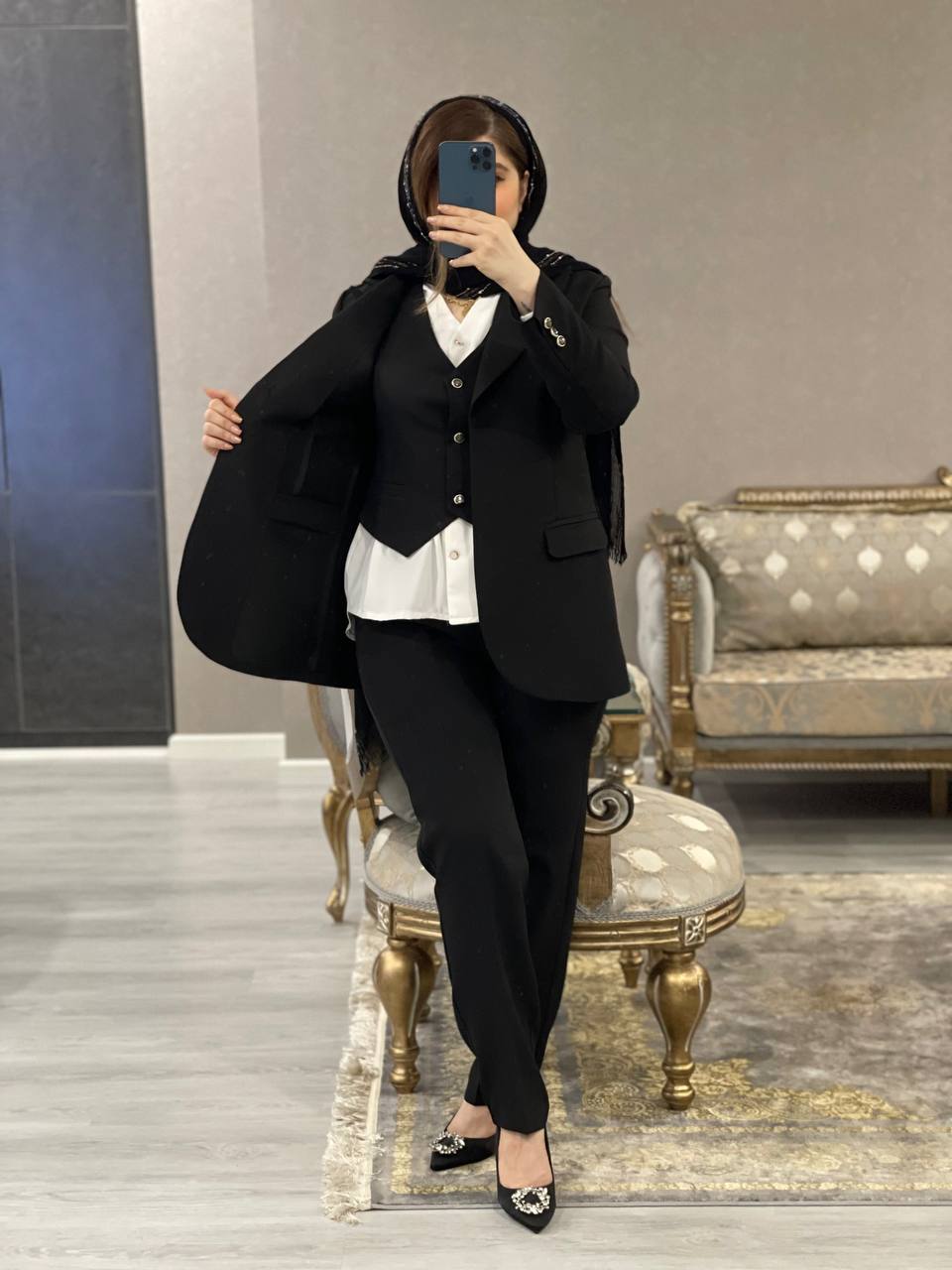 ست3تیکه کت،ژیله،شلوار لامیا(پیش فروش)