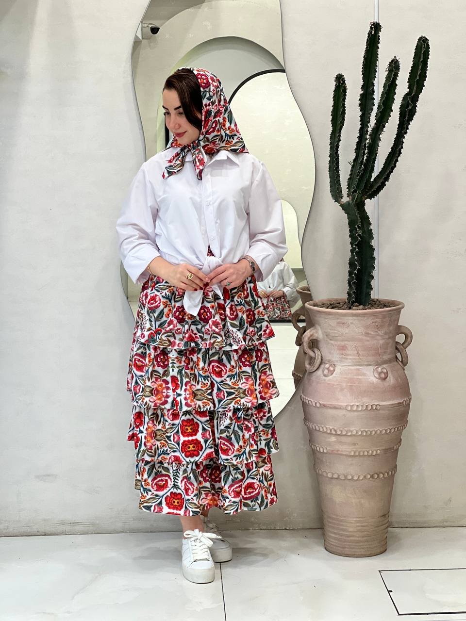 ست3تیکه شومیز دامن روسری قیچی لاکوی