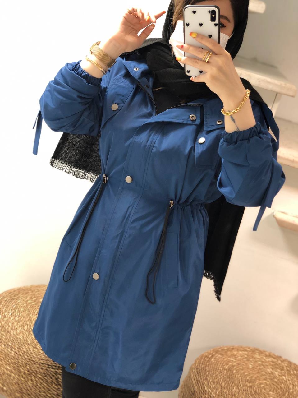 بارونی مزونی کلاهدار پاییزه اسانا کد0448