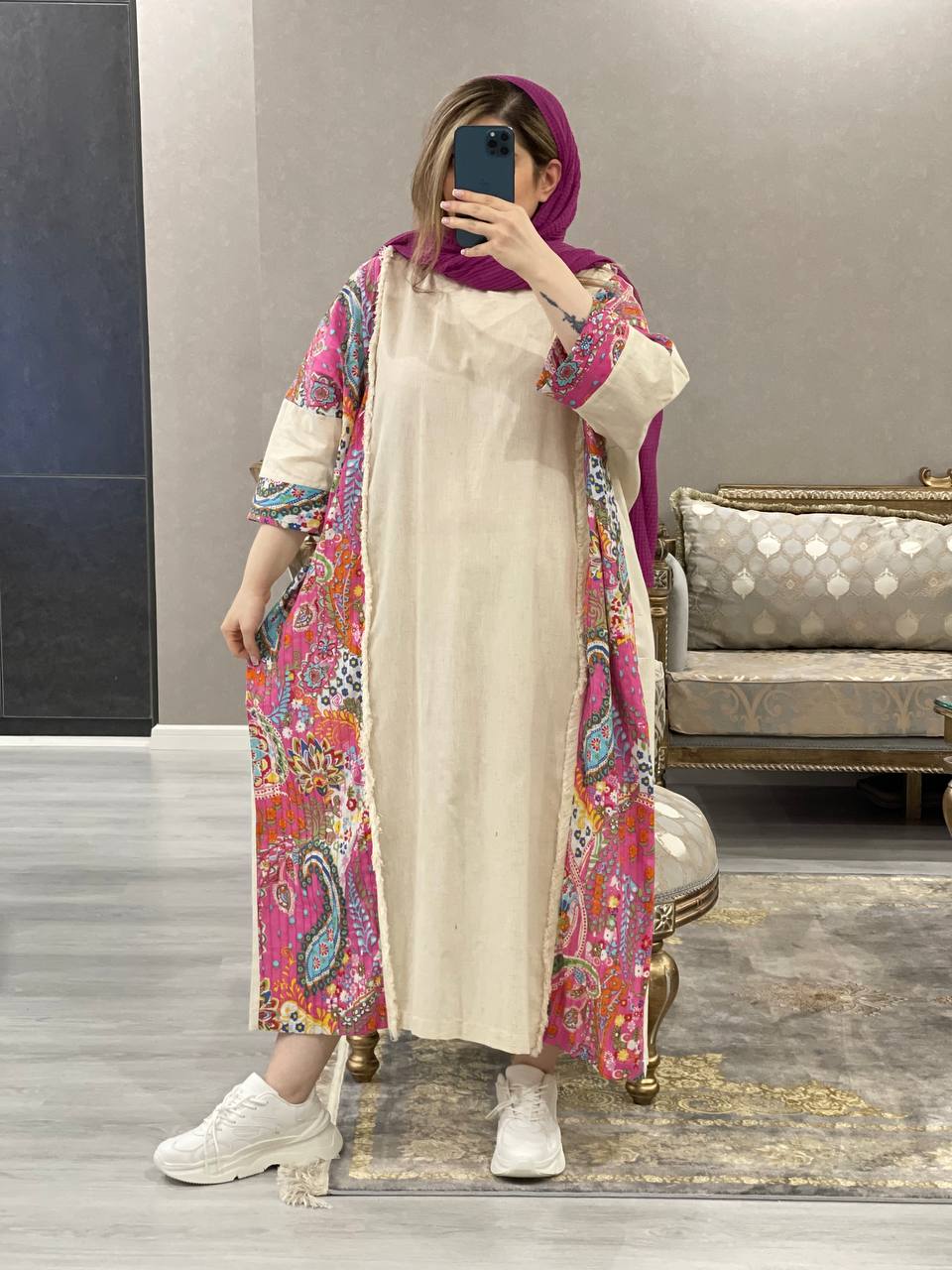 مانتو پیراهنی لنین متین کد 0929