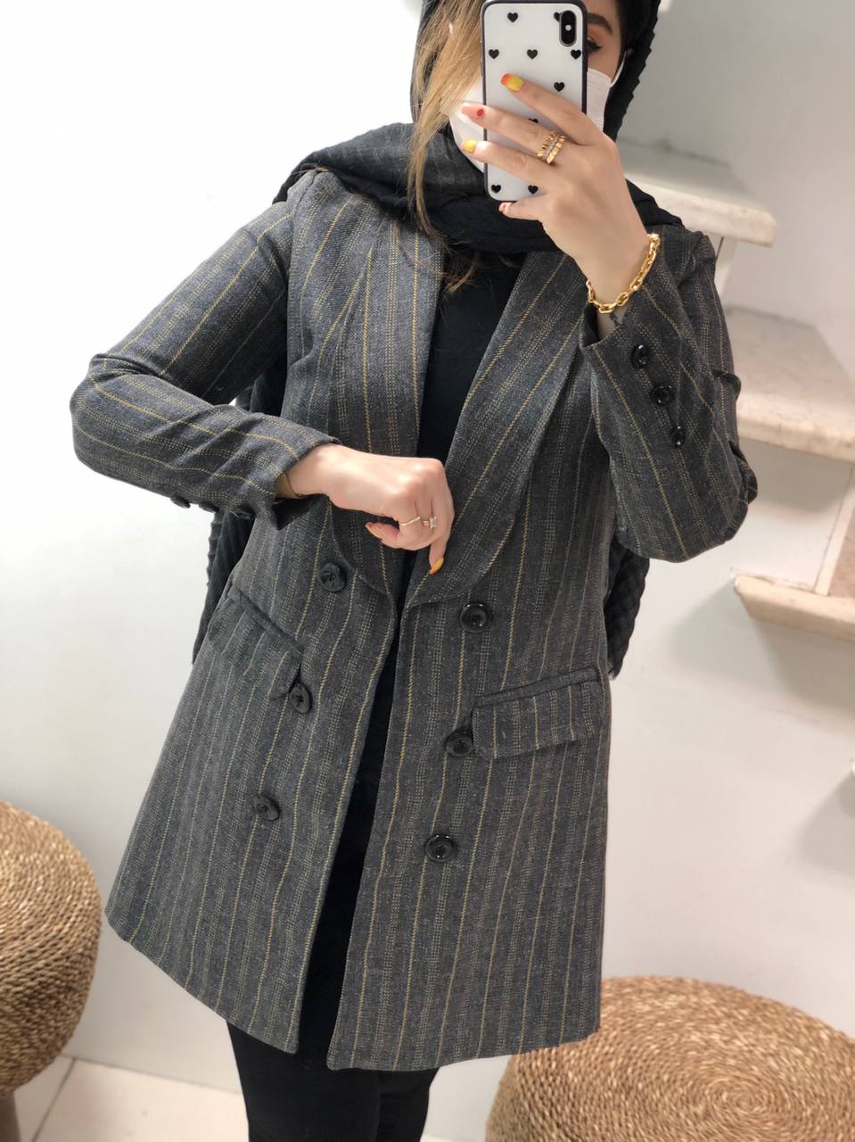 مانتو کتی مزونی پاییزه دلبند کد0451