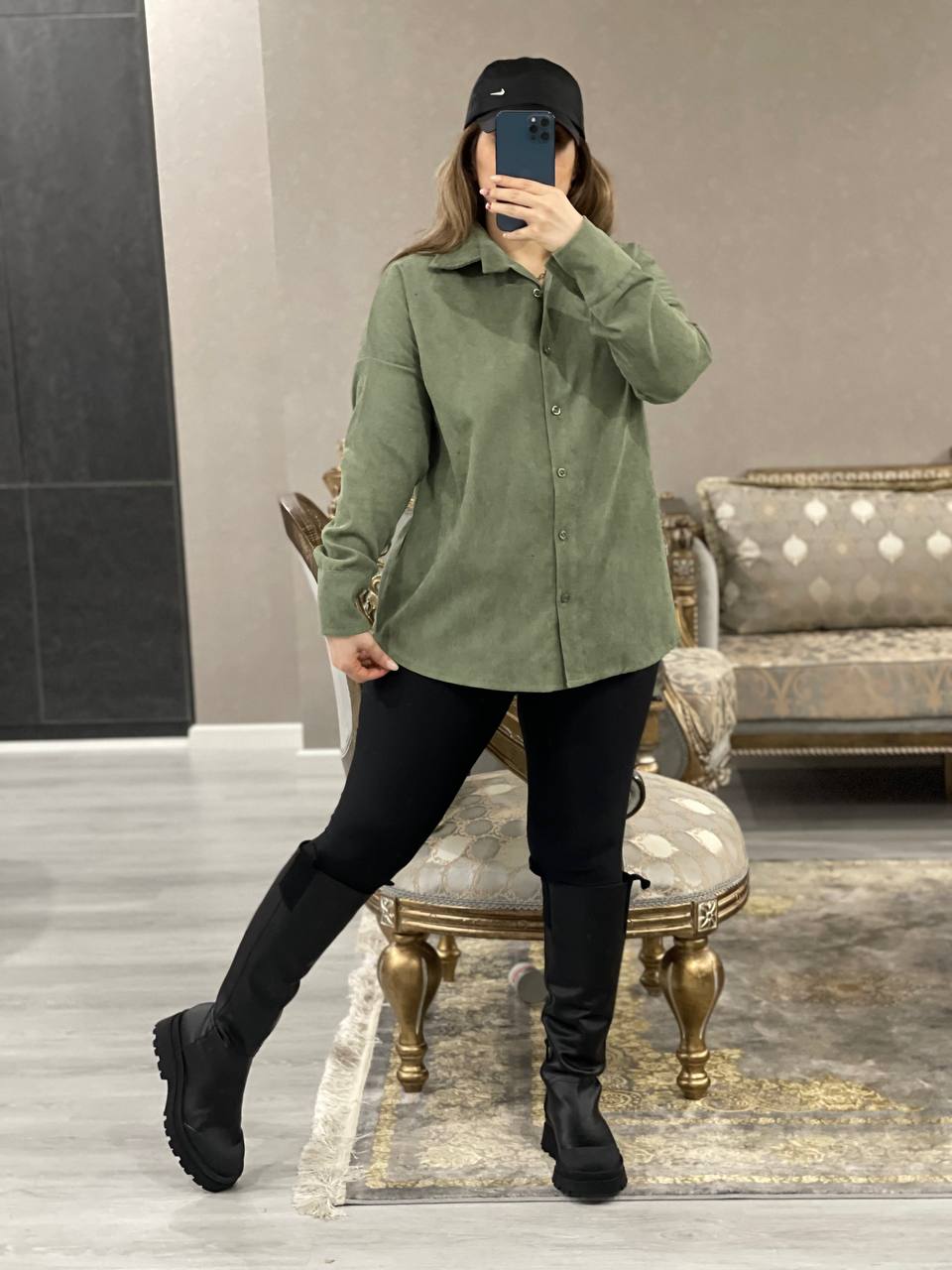 مانتو مخمل کبریتی گلپری کد1176