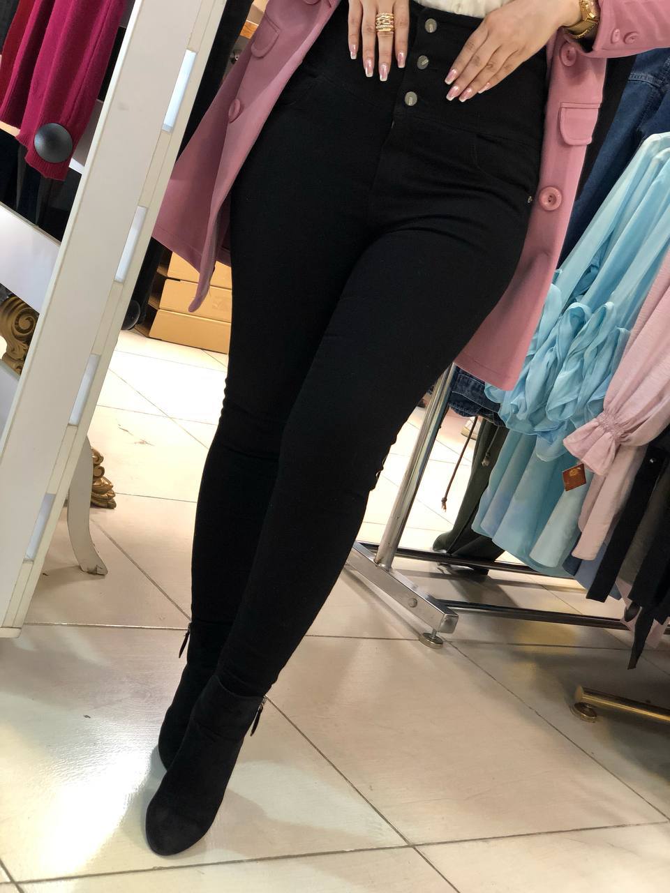 شلوار جین گندار مشکی کد0613