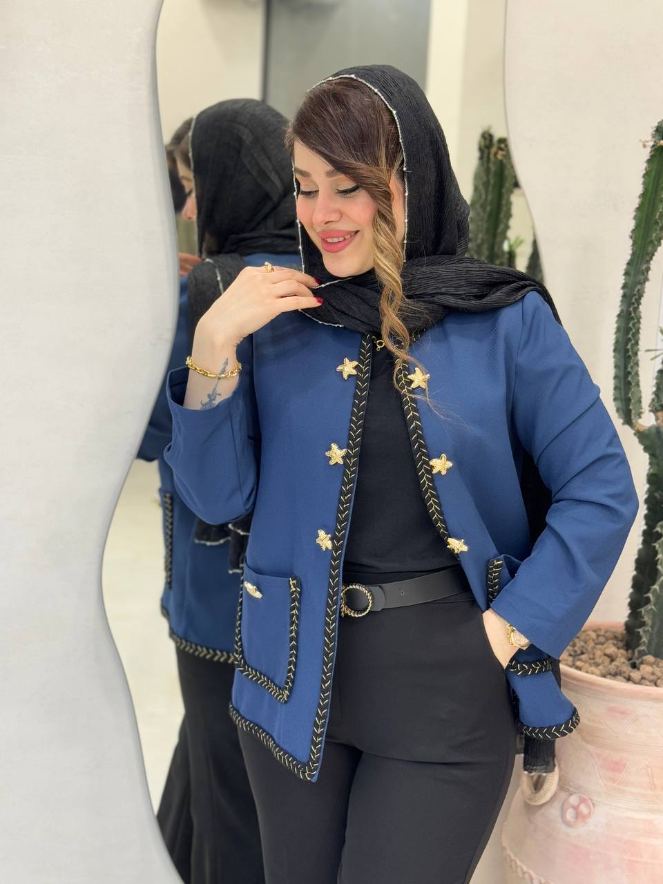 کت مزونی کجراه قیچی 