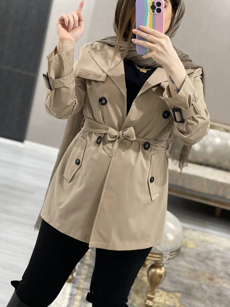 کت بارونی مزونی نیوان کد0729