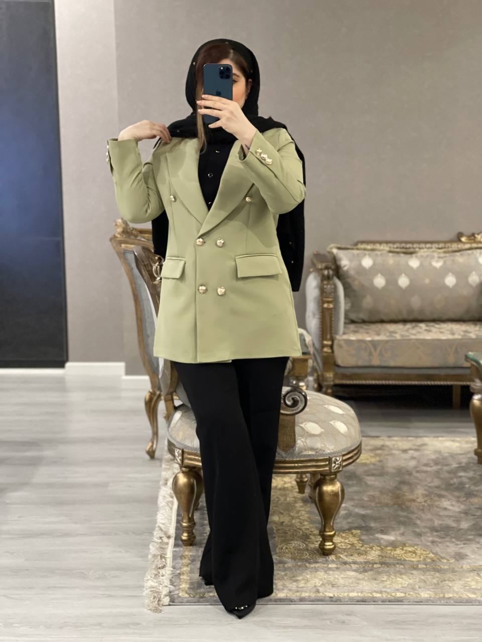 کت تک مزونی 6دکمه چیلان 